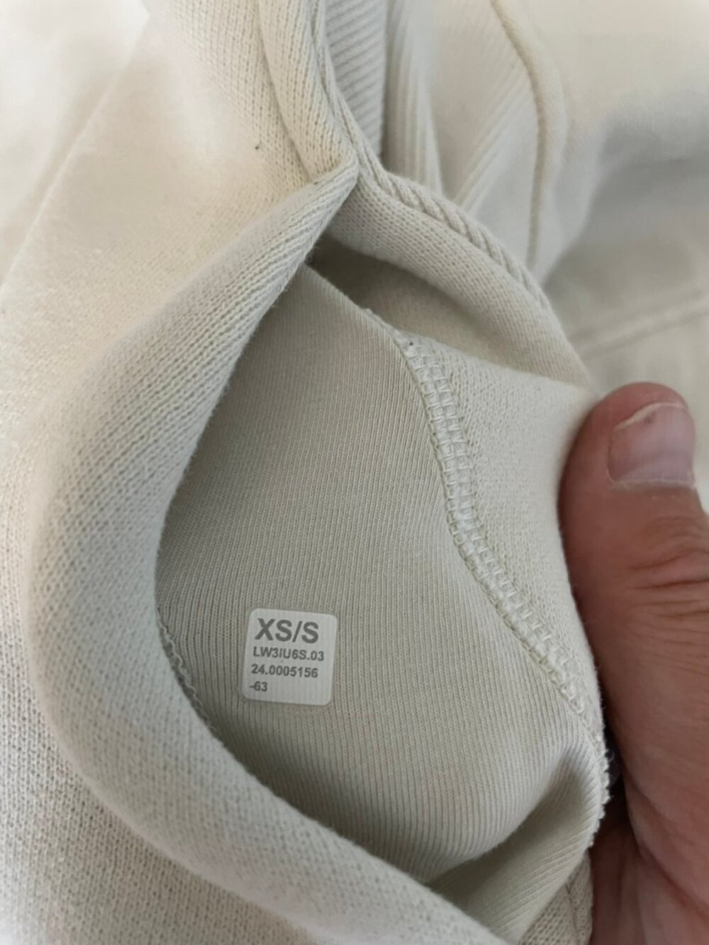 lululemon Scuba Oversized Hoodie Pullover White Bone XS/S LW3IU6S Kangaroo Pocke - Picture 3 of 6